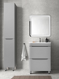 Style Line Мебель для ванной Бергамо Мини 80 серая Люкс антискрейтч Plus – фотография-12
